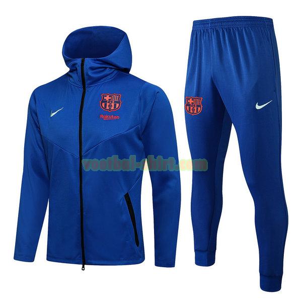 barcelona set jasje 2021 2022 blauw mannen