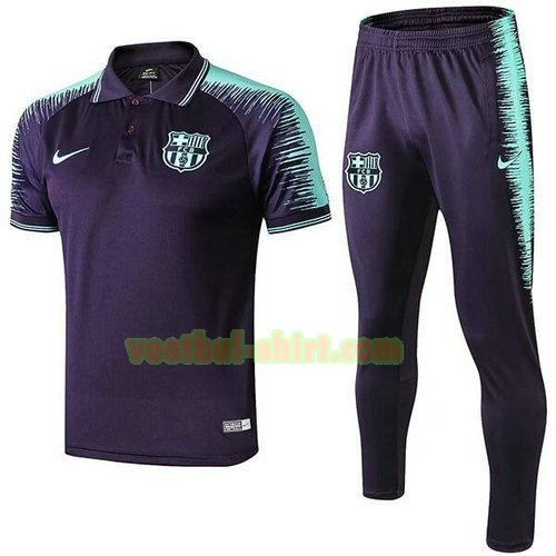 barcelona set poloshirt 2019-2020 purper mannen