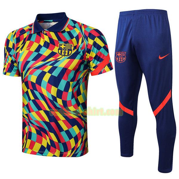 barcelona set poloshirt 2021 2022 colorful mannen