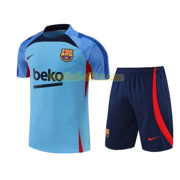 barcelona set training shirt 2022 2023 blauw mannen