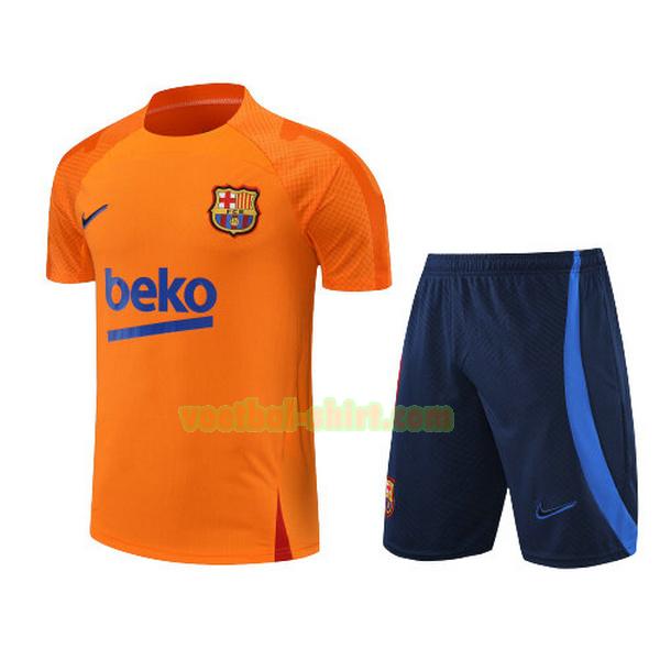 barcelona set training shirt 2022 2023 oranje mannen
