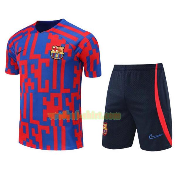 barcelona set training shirt 2022 2023 rood blauw mannen