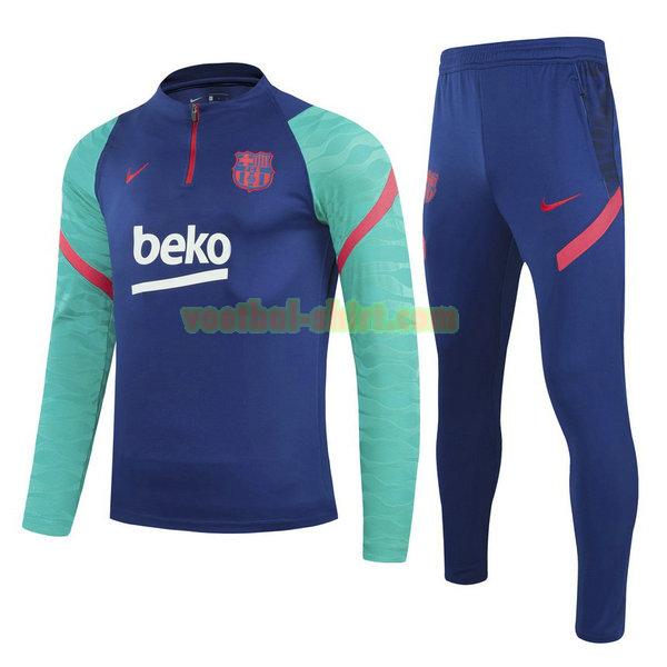 barcelona set trainingspak 2021 2022 blauw groen kinderen