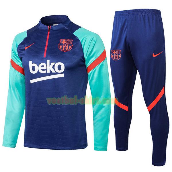 barcelona set trainingspak 2021 2022 blauw groen mannen