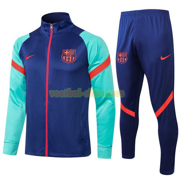 barcelona set trainingspak 2021 2022 blauw mannen