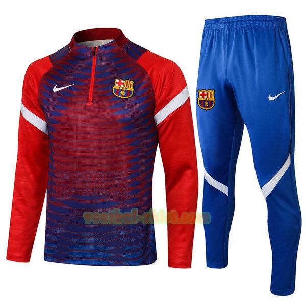 barcelona set trainingspak 2021 2022 rood mannen