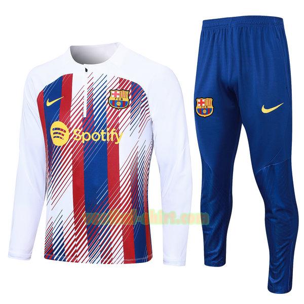 barcelona set trainingspak 2023 24 wit rood mannen