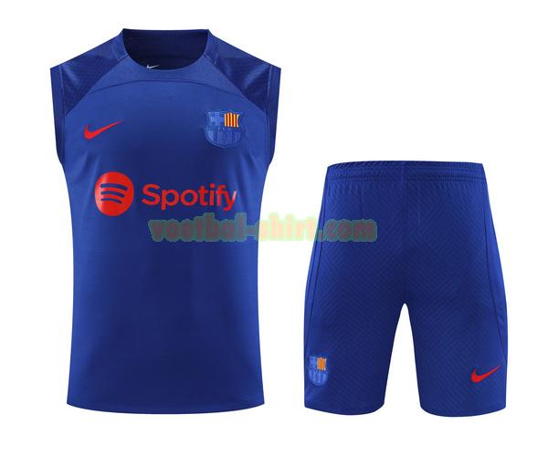 barcelona set vest shirt 2023 2024 blauw mannen