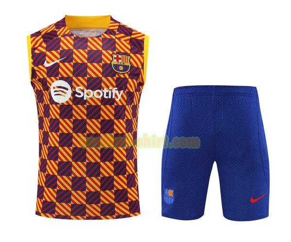 barcelona set vest shirt 2023 2024 geel mannen