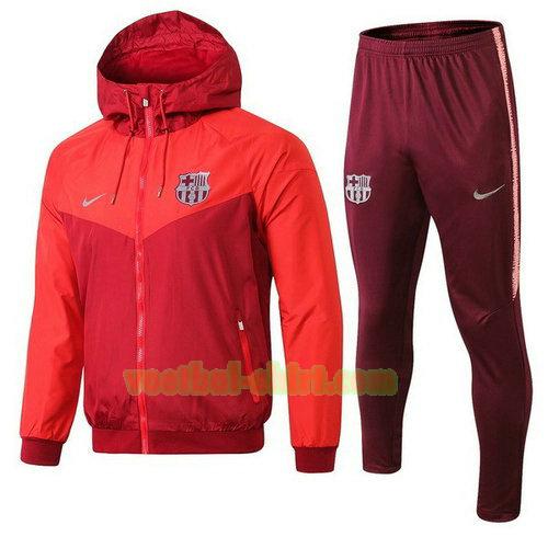 barcelona set windjack 2018-2019 rood mannen