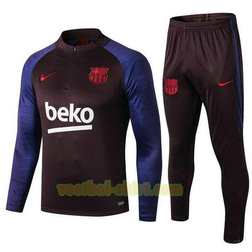 barcelona trainingspak 2019-2020 marinekleur purper kinderen