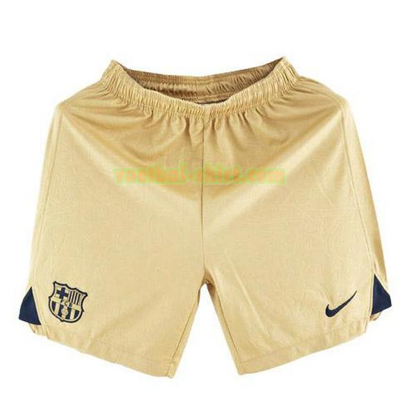 barcelona uit shorts 2022 2023 geel mannen