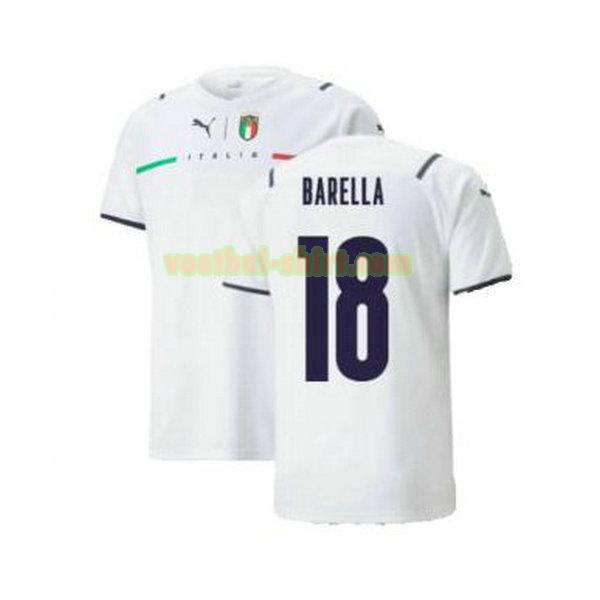 barella 18 italië uit shirt 2021 2022 wit mannen