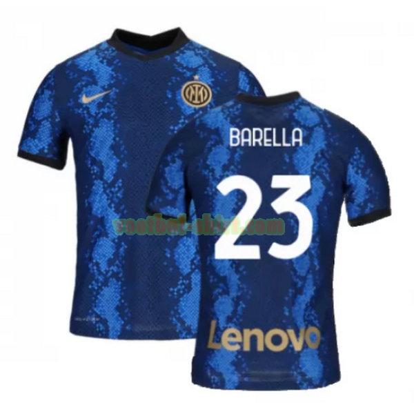 barella 23 inter milan thuis shirt 2021 2022 blauw mannen