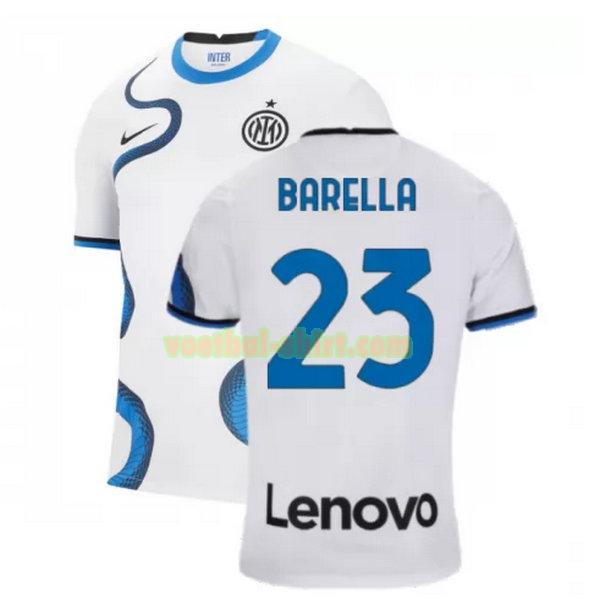 barella 23 inter milan uit shirt 2021 2022 wit mannen