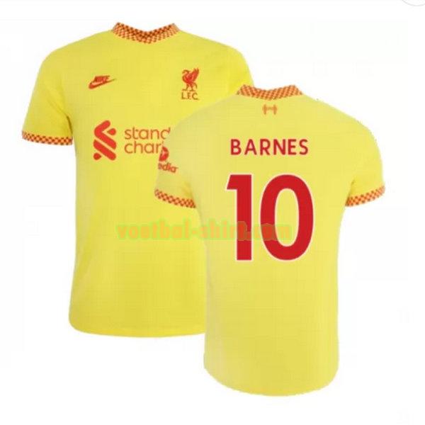 barnes 10 liverpool 3e shirt 2021 2022 geel mannen