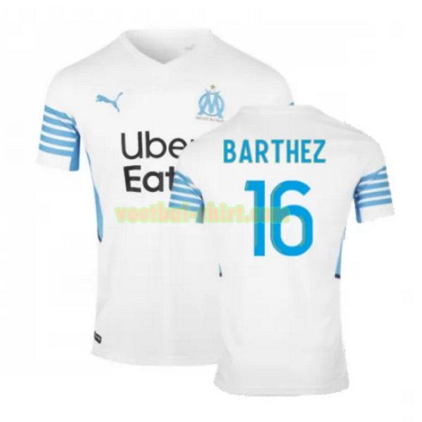 barthez 16 olympique marseille thuis shirt 2021 2022 wit mannen