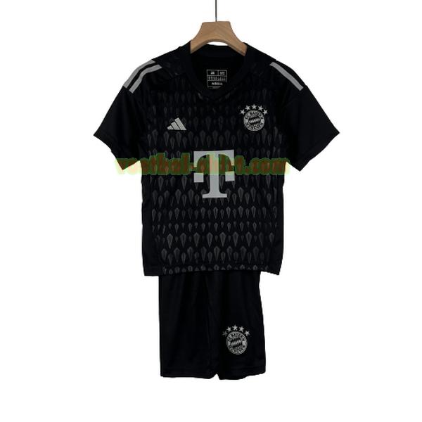 bayern münchen doelman shirt 2023 2024 zwart kinderen