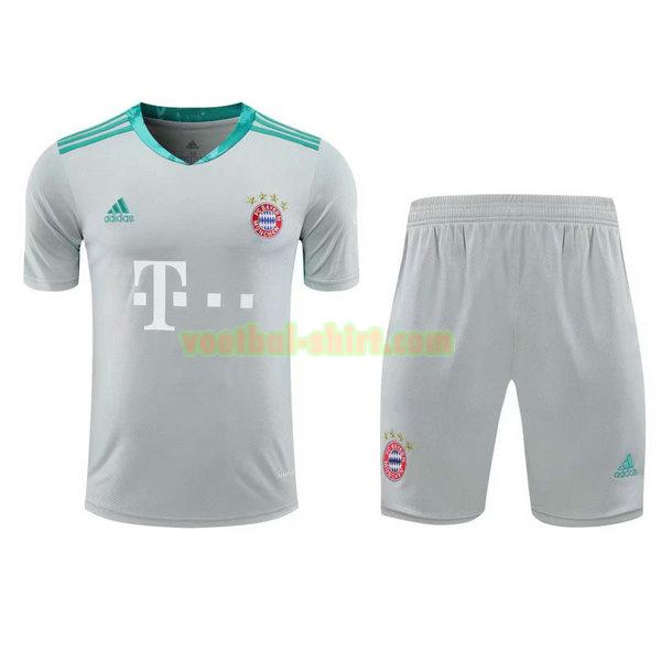 bayern münchen doelman shirts+pantalón 2021 grijs mannen