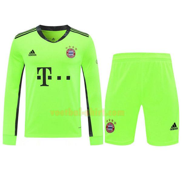 bayern münchen lange mouwen doelman shirts+pantalón 2021 groen mannen