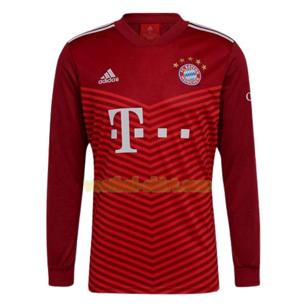 bayern münchen lange mouwen thuis shirt 2021 2022 rood mannen