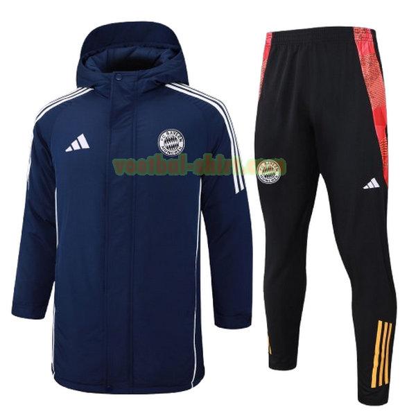 bayern münchen set cotton padded clothes 2024 25 blauw mannen