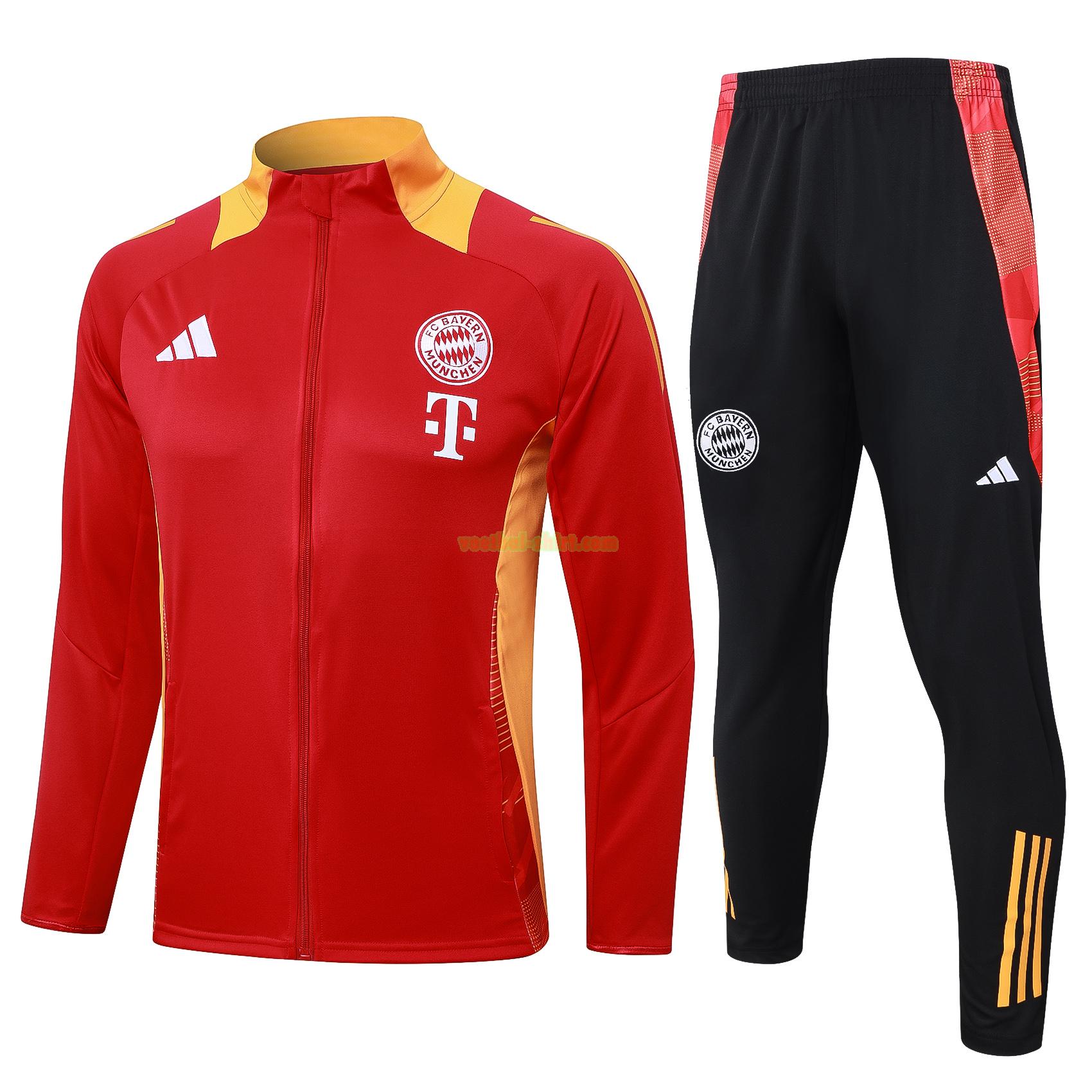 bayern münchen set long zipper trainingspak 24 25 rood mannen