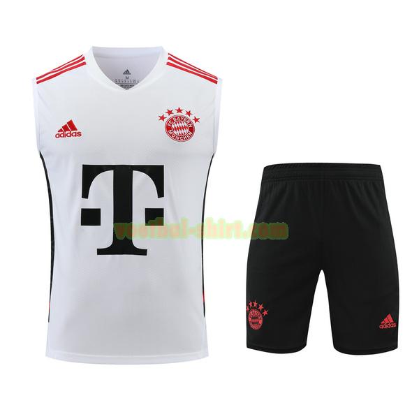 bayern münchen set vest shirt 2023 2024 wit mannen