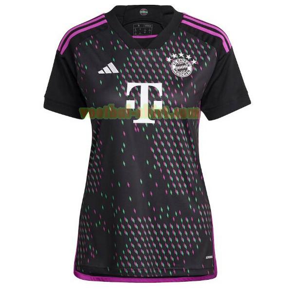 bayern münchen uit shirt 2023 2024 zwart dames