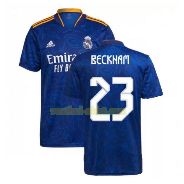 beckham 23 real madrid uit shirt 2021 2022 blauw mannen