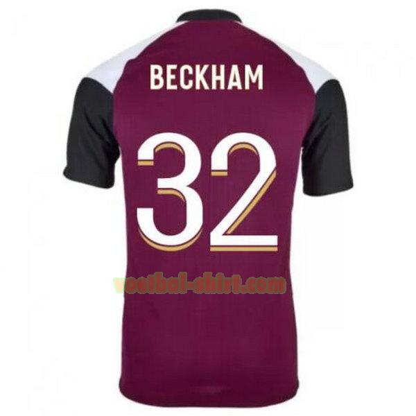 beckham 32 paris saint germain 3e shirt 2020-2021 purper mannen