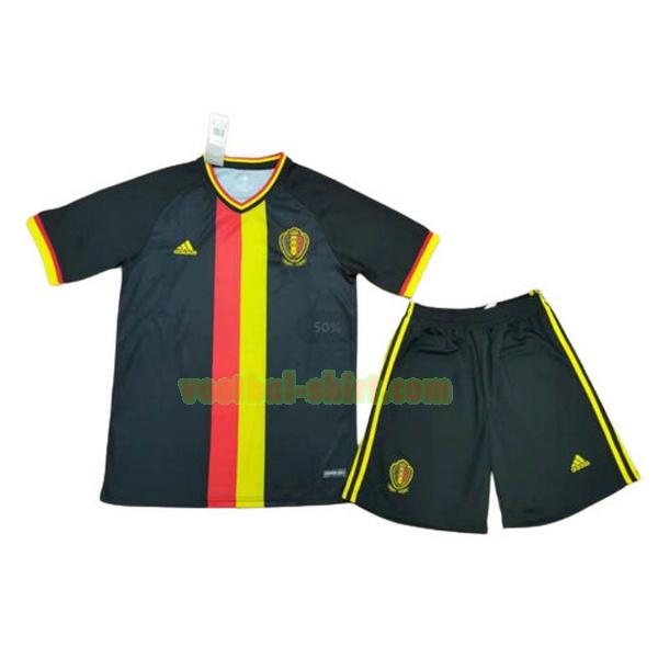 belgië uit shirt 2022 zwart kinderen