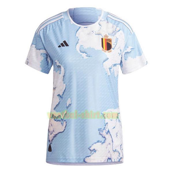 belgië uit shirt 2023 blauw dames