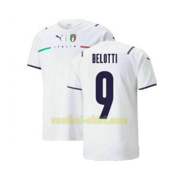 belotti 9 italië uit shirt 2021 2022 wit mannen