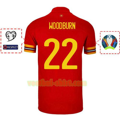 ben woodburn 22 wales thuis shirt 2020 mannen