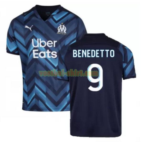 benedetto 9 olympique marseille uit shirt 2021 2022 blauw mannen