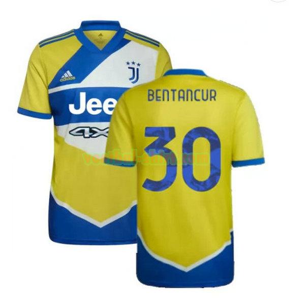 bentancur 30 juventus 3e shirt 2021 2022 geel blauw mannen