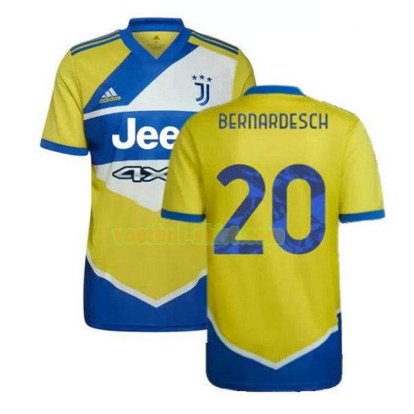 bernardesch 20 juventus 3e shirt 2021 2022 geel blauw mannen