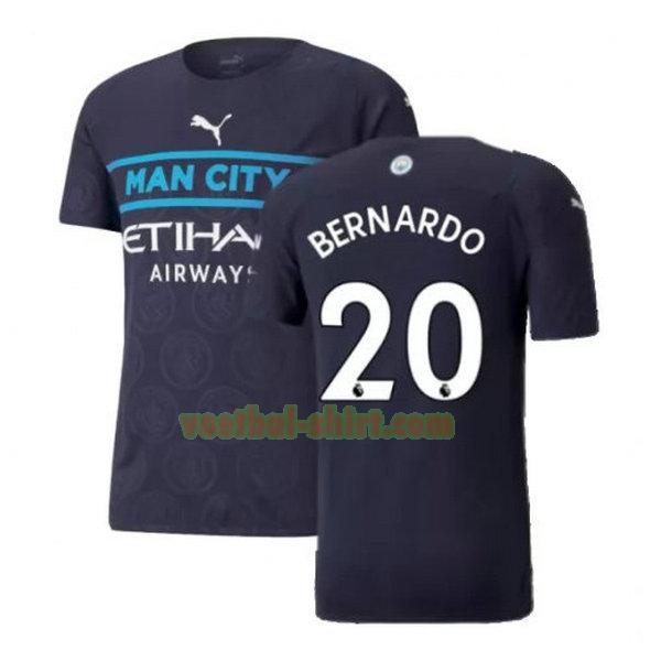 bernardo 20 manchester city 3e shirt 2021 2022 zwart mannen