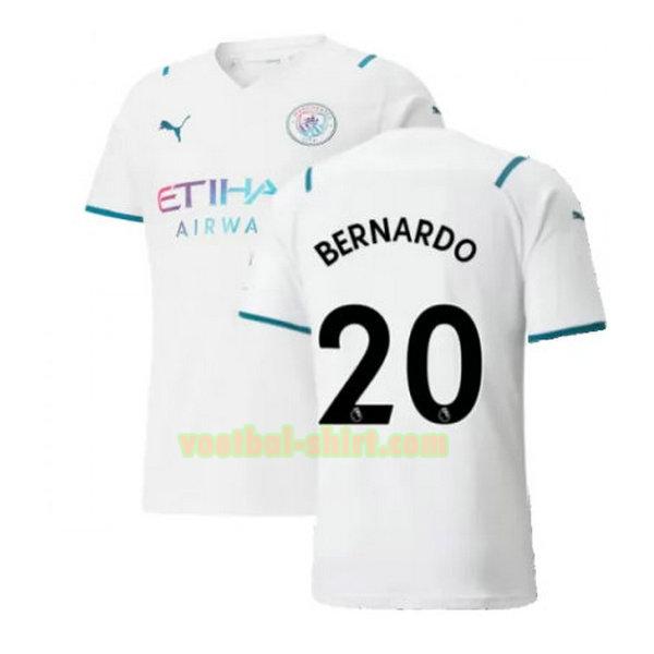 bernardo 20 manchester city uit shirt 2021 2022 wit mannen