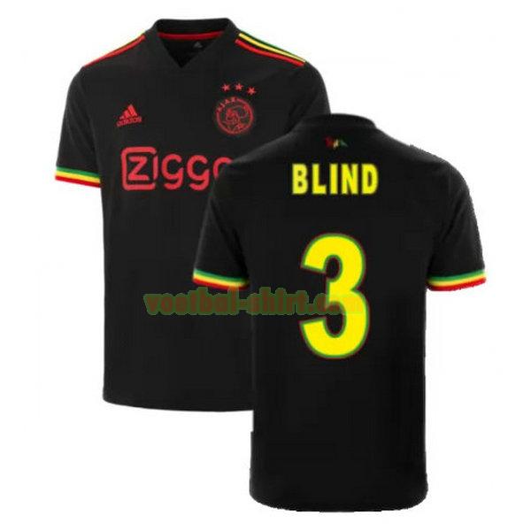 blind 3 ajax 3e shirt 2021 2022 zwart mannen