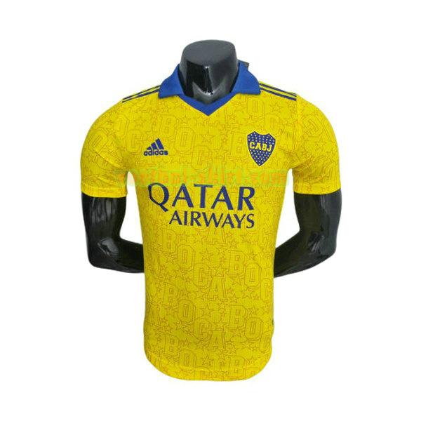 boca juniors player 3e shirt 2022 2023 geel mannen