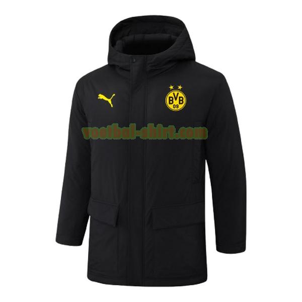 borussia dortmund katoenen jas 2024 2025 zwart mannen