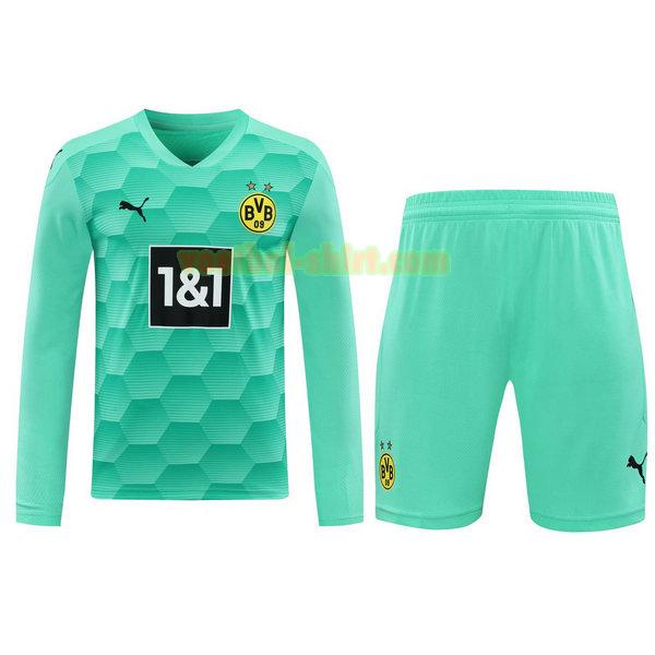 borussia dortmund lange mouwen doelman shirts+pantalón 2021 groen mannen