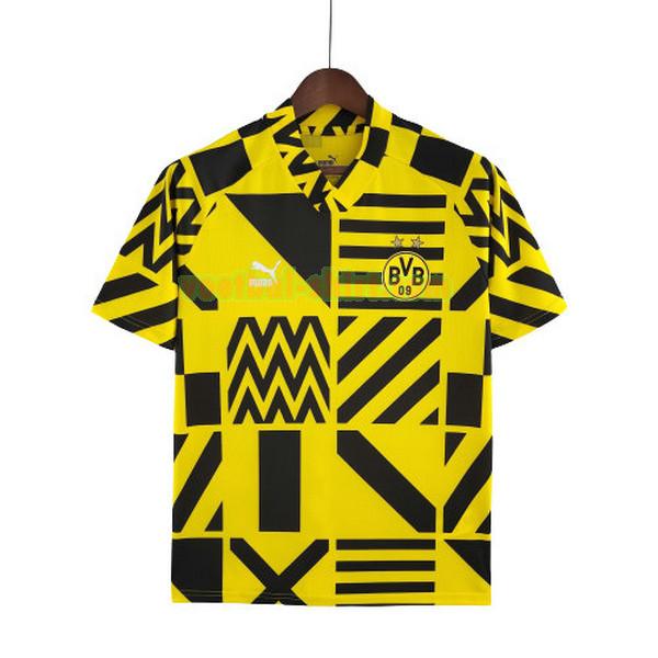 borussia dortmund pre match shirt 2022 2023 geel zwart mannen