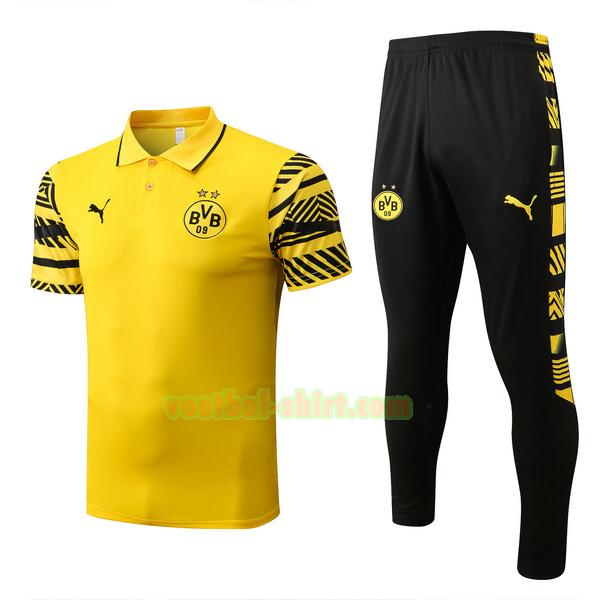 borussia dortmund set polo 2022 2023 geel mannen