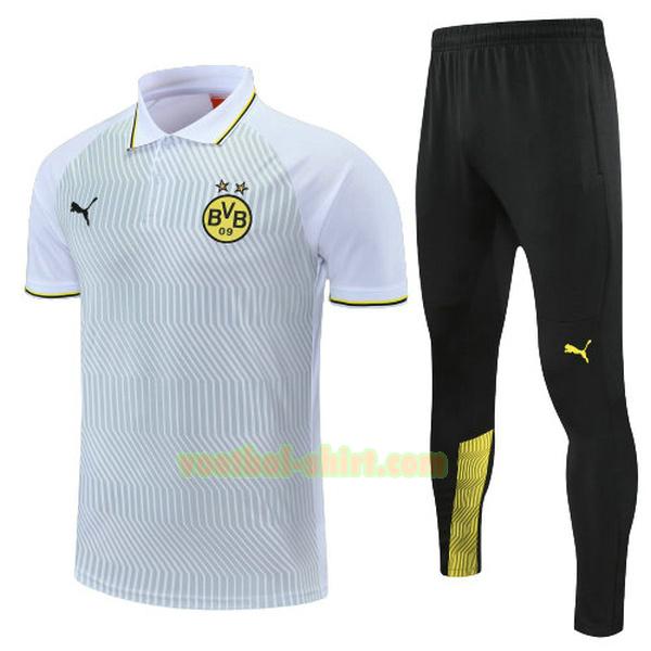 borussia dortmund set polo 2022 wit geel mannen