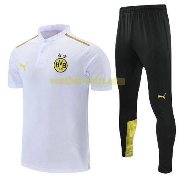 borussia dortmund set polo 2022 wit mannen