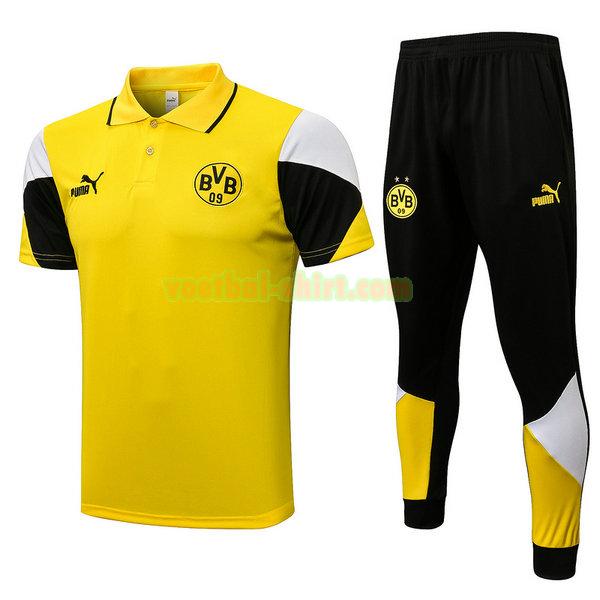 borussia dortmund set poloshirt 2021 2022 geel mannen