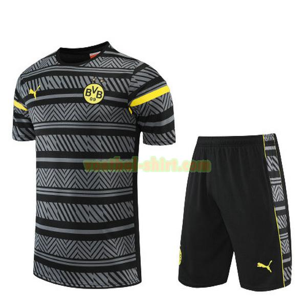 borussia dortmund set training shirt 2022 2023 grijs mannen